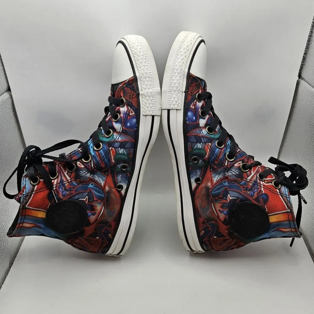 Converse CTAS Unisex Graffiti City Art Urban High Top Sneakers Size M8 W10 READ - Picture 5 of 9